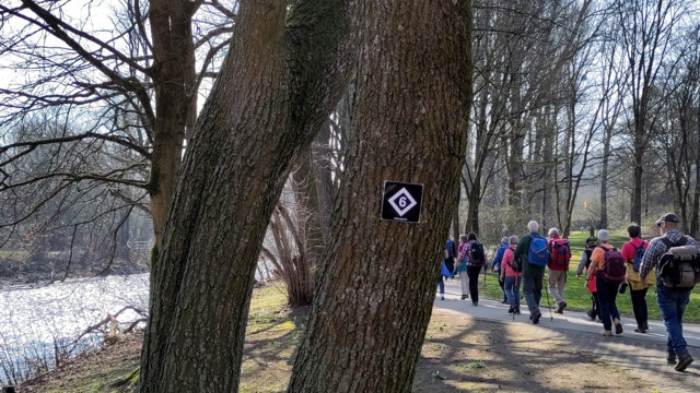 Wanderer auf dem Wupperweg